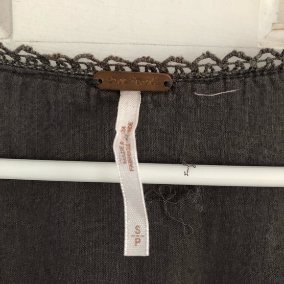 Free People Charcoal Lace Boho Romper - Picture 6 of 8